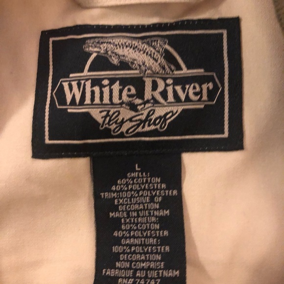 White River Fly Shop Vest Tan L - Picture 2 of 7